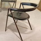 Set Van 4 Vintage Giannina Leren Stoelen, Arrben Italy thumbnail 14