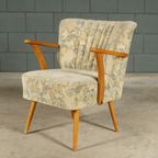 Vintage Cocktailfauteuil – Velours – Houten Armleuningen – Jaren 60 thumbnail 12