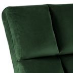 Zaragoza Fauteuil Fluweel - Groen Met Zwarte Poten thumbnail 7