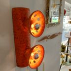 Vintage Keramieken Brutalist Oranje Wandlamp Lamp thumbnail 4