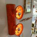 Vintage Keramieken Brutalist Oranje Wandlamp Lamp thumbnail 3