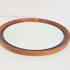 Vintage Teak Spiegel Luxus Sweden Rond Mid Century Retro '60 thumbnail 5