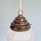 Art Deco Hanglamp In Gesatineerd Glas, 1920-30s thumbnail 6