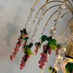 Vintage Roze Druiven Kroonluchter Hanglamp Kristal Geblazen thumbnail 5