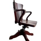 Vintage Houten Amerikaanse Bureaustoel / Desk Chair thumbnail 7