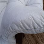Vintage Design Fauteuil Wit Leer Houten Poot Draaifauteuil thumbnail 2