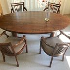 4 Eetkamerstoelen (bannink Toorop) Met Bijpassende Eettafel thumbnail 2