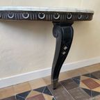 Side Table Console Tafel Muurtafel Half Rond 19e Eeuws Frans thumbnail 10