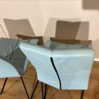 2X Montis Ivy Eetkamerstoelen - Blauw - Leder - Design thumbnail 17