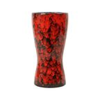 Vintage Rode Scheurich Vaas Fat Lava Glazuur 244-22 thumbnail 6