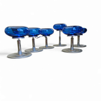 6 X Mambo Low Bubble Adjustable By Archirivolto Design For Delight 2003 / Italy / Blue Lucite thumbnail 3