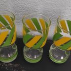 Vintage Limonadeglazen Met Strepen 3X thumbnail 2