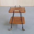 Danish Serving Trolley In Teak, 1960S thumbnail 3