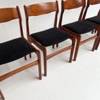 Set Van 6 Opnieuw Gestoffeerde Stoelen Van Burchardt Nielsen thumbnail 8