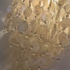 Vintage Xxl Capiz Hanglamp Design Parelmoer Opaline Schelp thumbnail 2