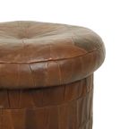Design Mushroom Poef Opbergruimte De Sede Bruin Leer 57cm thumbnail 16