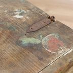 Antieke Beschilderde Volkskunst Bruidskist thumbnail 6