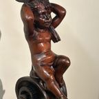 Piedestal In Notelaar Met Putti Barok 19th thumbnail 3