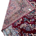 Xl Perzisch Kerman Vloerkleed Handgeknoopt 270X365Cm Vintage Tapijt - Rood Blauw Roze - Reliving thumbnail 17