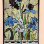 Glas In Lood Art Nouveau Stijl Bloemen In Park thumbnail 10