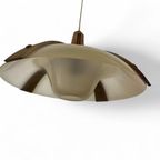 Vintage Hanglamp Met Hout Acccent Temde Leuchten Model 328 thumbnail 5