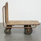 Oude, Zware En Zeer Decoratieve Industriële Transport Kar thumbnail 10