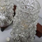 Vintage Dubbele Wandlamp - Hout, Glas Jaren '60 thumbnail 10