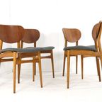 Set Van 4 Vintage Stoelen Nieuw Bekleed thumbnail 9