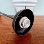 Grote Conische Art Deco Hanglamp Van Wit Opaline Glas thumbnail 13