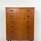 Scandinavisch Vintage Teak Fineren Ladekast Kalmar thumbnail 12