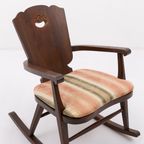 Mid-century Scandinavian Rocking Chair / Schommelstoel / Fauteuil thumbnail 9