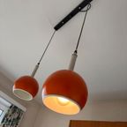 Vintage Oranje Eye Ball Luster / Hanglamp Met 2 Lichtpunten thumbnail 9