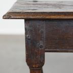 Zeer Mooie En Originele 16E Eeuwse Engelse Eikenhouten Joint Stool/Kruk Met Een Prachtig Patina thumbnail 9