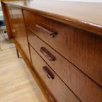 Vintage Teak Fineer Dressoir Lowboard Kast Kastje thumbnail 3