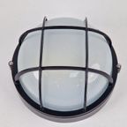 Vintage Simes Buitenlamp Wandlamp Metaal Glas ’80 Italy Nos thumbnail 7