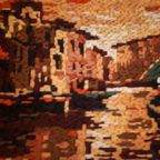 * Jaren 60 Wollen Vintage Schilderij Kunst Werkje Vintage thumbnail 7