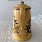 Vintage Haïti Grote Sier Theepot Met Beide Kanten Rozen Dessin thumbnail 8