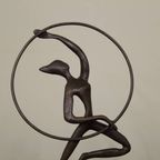 Vintage Bronzen Beeldje Ballerina 1/6 Hoepel thumbnail 5