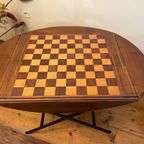 Lage Dambord Tafel Speeltafel Salontafel Vintage Frans thumbnail 2