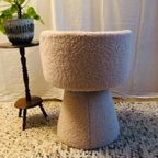 Ronde Fauteuil In Crème Teddy thumbnail 6