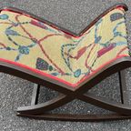 Vintage Footstool Rocking Cushioned Padded Foot Stool Rest Footrest Chair Circa 1960'S / Eve thumbnail 5