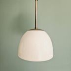 Art Deco Hanglamp In Wit Opaline (4 Stuks Beschikbaar) thumbnail 10