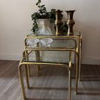 Messing Met Glazen Mimi Set Nesting Tables thumbnail 4