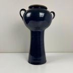 Hoge Bloempot / Vaas Keramiek, Blauw Glazuur Schulze Crinitz thumbnail 6