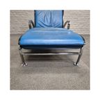 Blauw Lederen Lounge Stoel Futuro 3 Door Massimo Iosa Ghini Voor Moroso - Italië Jaren 80 thumbnail 10