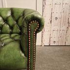 Chesterfield Club Chair – Knopenzit – Antiek Groen thumbnail 5