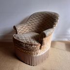 Vintage Fluweel Fauteuil Met Franjes Boudoir thumbnail 7