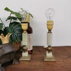 Vintage Tafellamp Nachtlampjes Messing En Marmer Lampen thumbnail 10