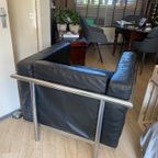 Vintage Leren Bankstel (fauteuil + 2zits Bank) thumbnail 8