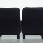 Set Van 2 Zwarte Vintage Design Fauteuils Van Pierre Paulin Voor Artifort Concorde Model F780 thumbnail 4